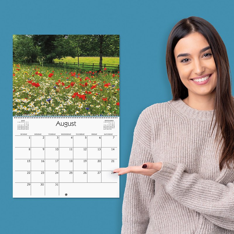 Wildflowers Wall Calendar 2027 - Scenic Nature Photography, 9x12 Inch