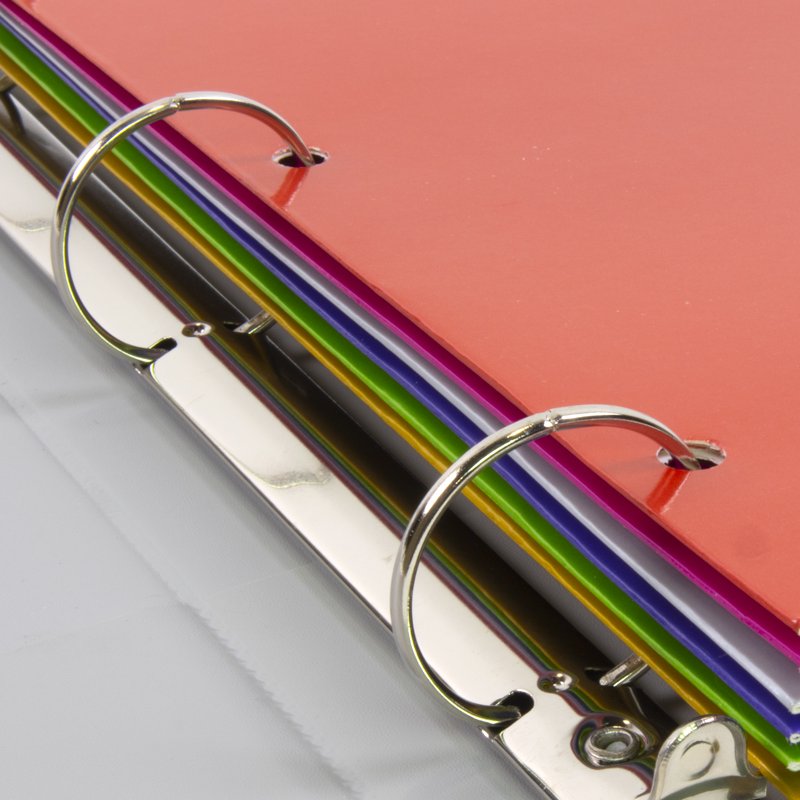Metallic Laminated 2-Pocket Paper Folder with 3-Hole Punch - 8 Pack