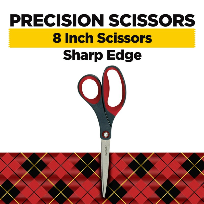 7-Inch Stainless Steel Precision Scissors with Comfort Grip for Fabric and Paper