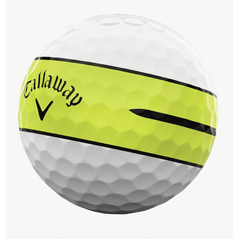 Callaway Chrome Soft Golf Balls 360 Yellow Stripe - 12 Pack, 2024