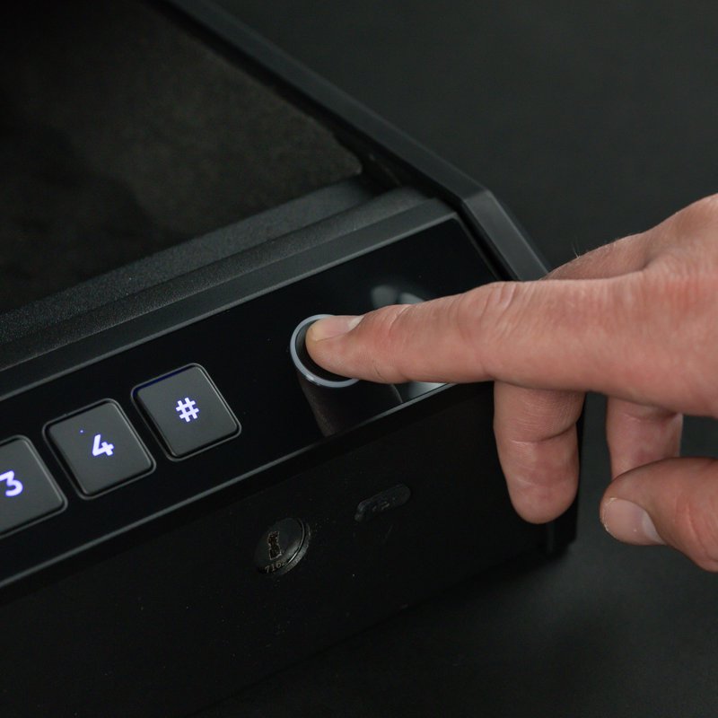 Biometric Gun Safe for 2 Handguns with LCD Display USB-C Emergency Power