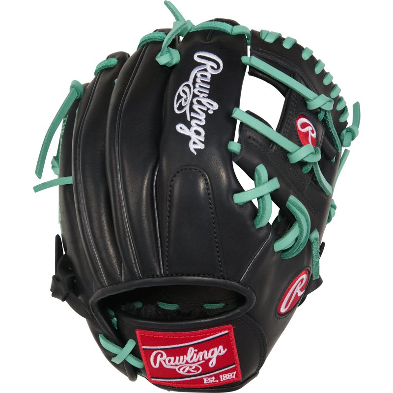 Youth Baseball Glove 11-Inch R9 Pattern with Contour Fit - Black Mint
