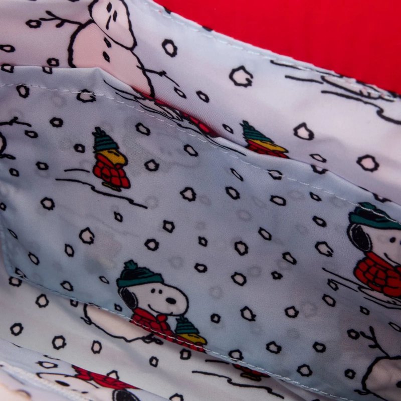 Peanuts Snoopy and Woodstock Snow Day Doghouse Crossbody Bag - Holiday Loungefly