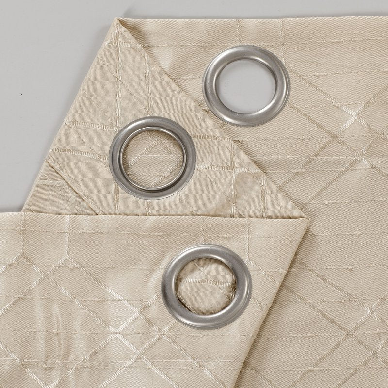Textured Window Panel 54x84 Inches - Modern Sheer Curtain in Taupe or White