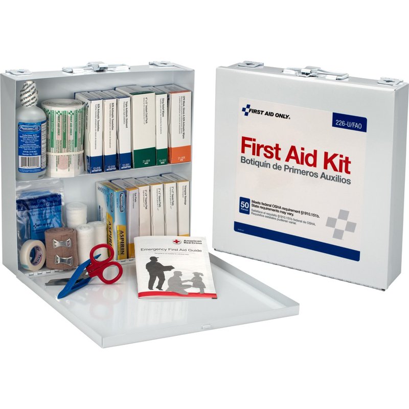 Worksite First Aid Kit with 196 Pieces for Up to 50 Employees