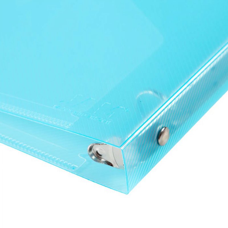 Light Blue Plastic Binder 11.5 x 10.25 Inches 3-Ring Organizer