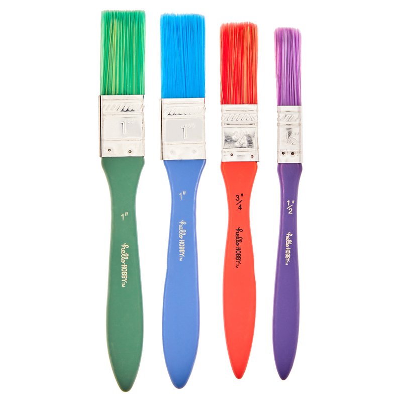 Assorted Paint Brushes Set - 25 Pieces for Arts & Crafts