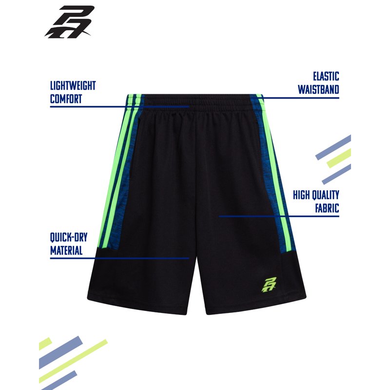 Kids Boys Athletic Shorts 2 Pack - Quick Dry Performance Sportswear for Active Play