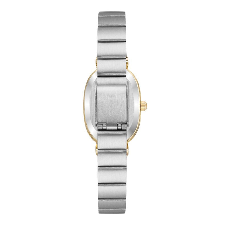 Women's Two-Tone Expansion Band Wristwatch - Elegant Silver Dial & Roman Numerals