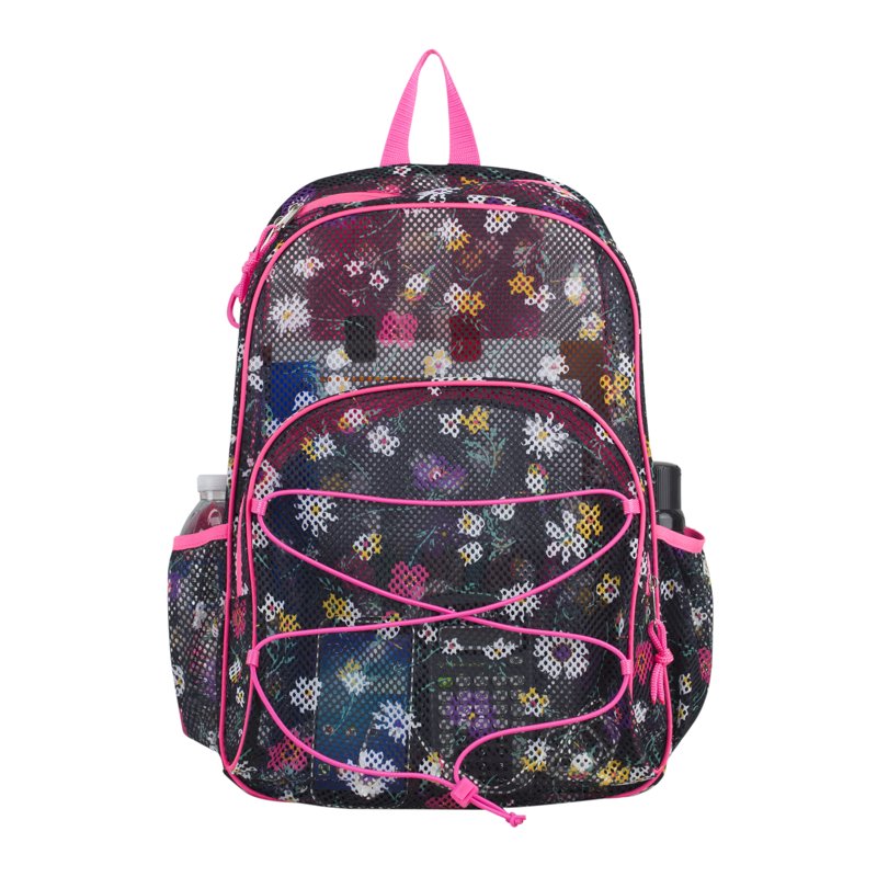 Unisex Mesh Bungee Backpack with Padded Shoulder Straps - Multiple Colors