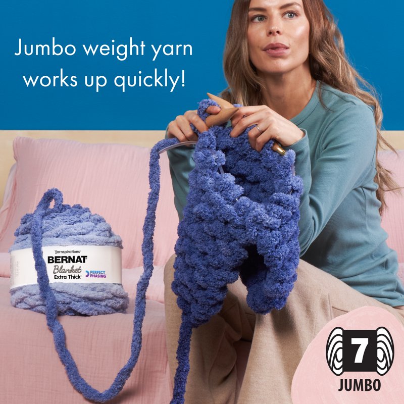 Jumbo Polyester Yarn with Perfect Phasing for Home Decor & Large Projects
