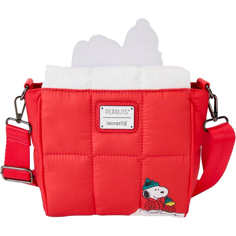 Peanuts Snoopy and Woodstock Snow Day Doghouse Crossbody Bag - Holiday Loungefly