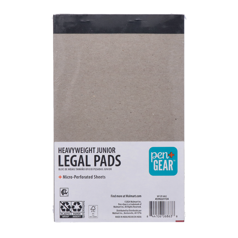Heavyweight Narrow Ruled Legal Pads 6 Pack - 5x8 White Paper, 50 Sheets Each