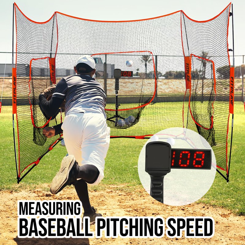 Baseball Radar Gun with LED & LCD Display, Adjustable Tripod, Speed Sensors
