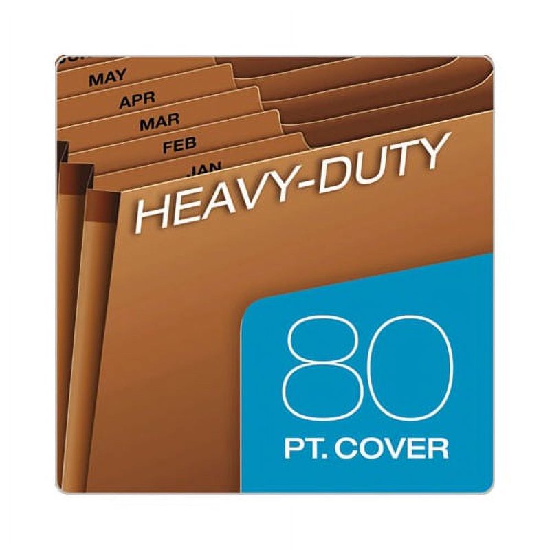 Heavy-Duty Expanding File with 12 Sections - Letter Size Redrope