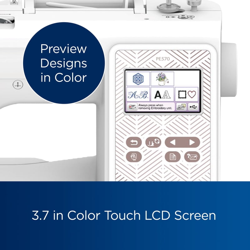 Embroidery Machine with 135 Built-in Designs, Wireless Connectivity, Touchscreen