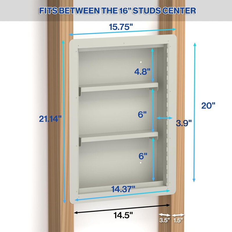 In Wall Safe with Key Lock - Hidden Wall Safe for Jewelry Cash & Valuables