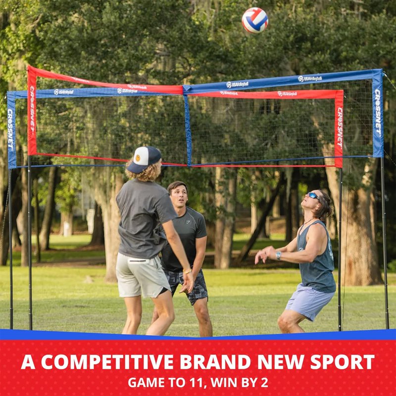 Outdoor Volleyball Game Set with Net, Ball & Accessories