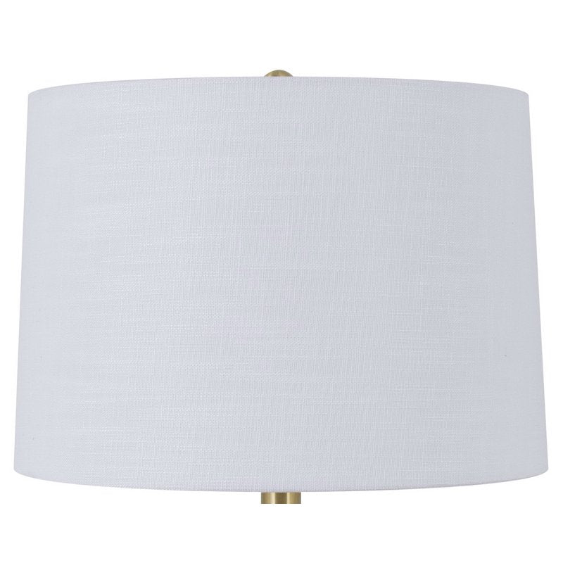 20-Inch White Ball Table Lamp with Shade for Bedroom & Living Room