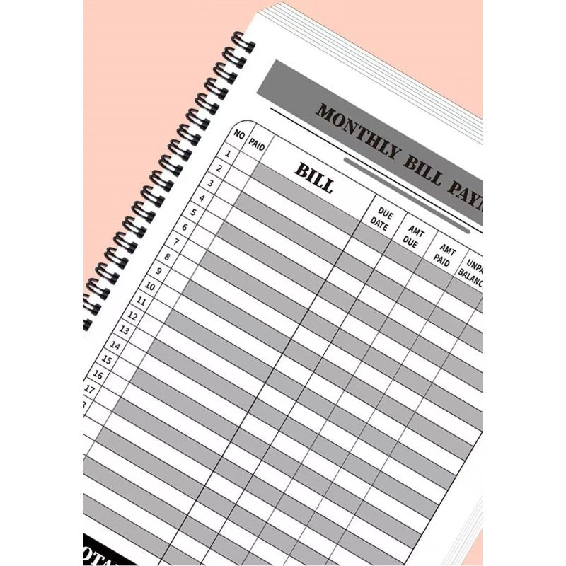 Monthly Bill Payment Tracker with Calendar & Debt Payoff Planner - 48 Months Expense Organizer