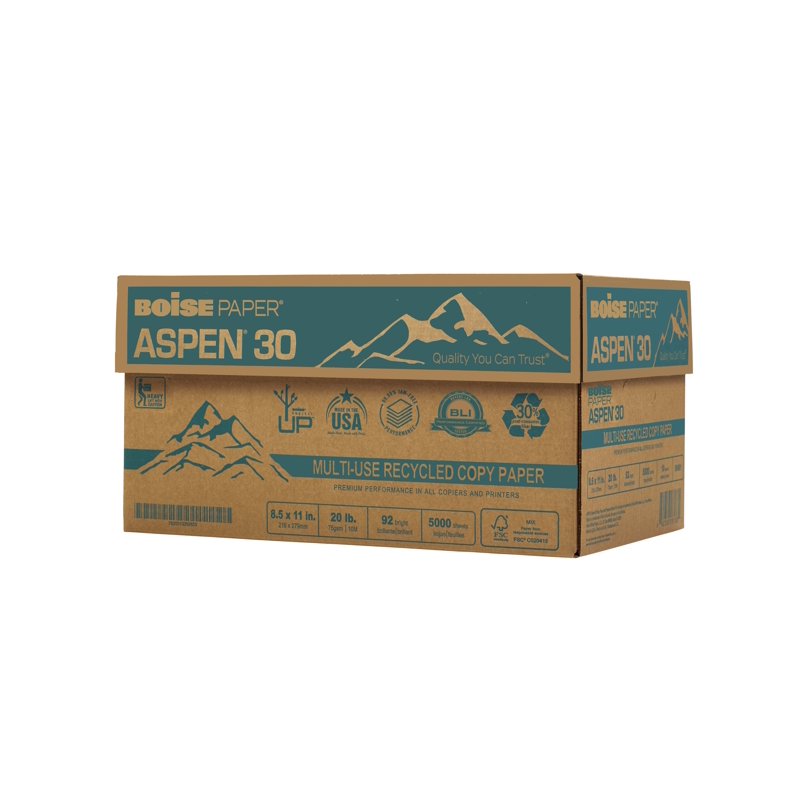 Recycled Copy Paper - 8.5x11 Letter, 92 Bright White, 20 lb, 10 Reams