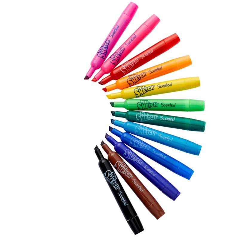 Scented Markers Set - 12 Colors, 192 Count with Vivid Ink & Aromatic Scents