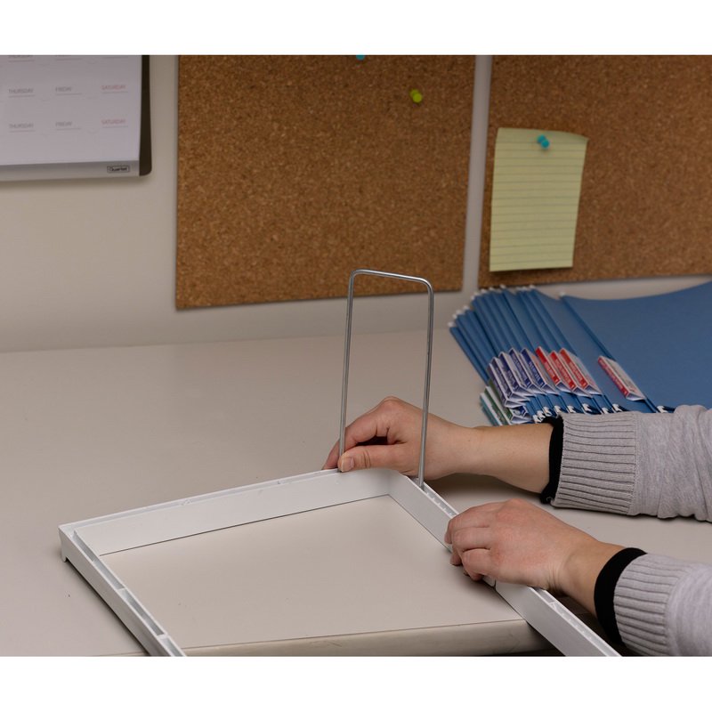 Heavy-Duty Adjustable Hanging Folder Frame for Files - White, 1 Box