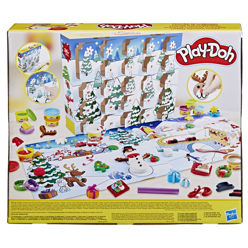 Kids Advent Calendar Playset with 24 Days of Surprises and Play-Doh Cans