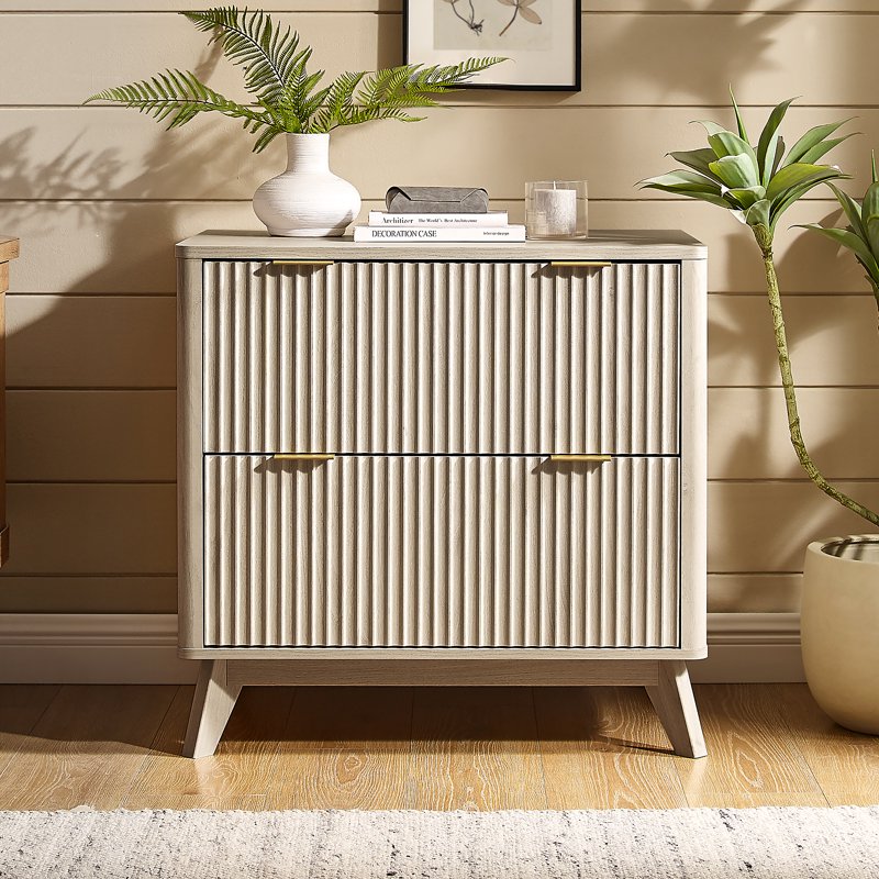 Modern Lateral File Cabinet with 2 Drawers - Large Storage for Home Office
