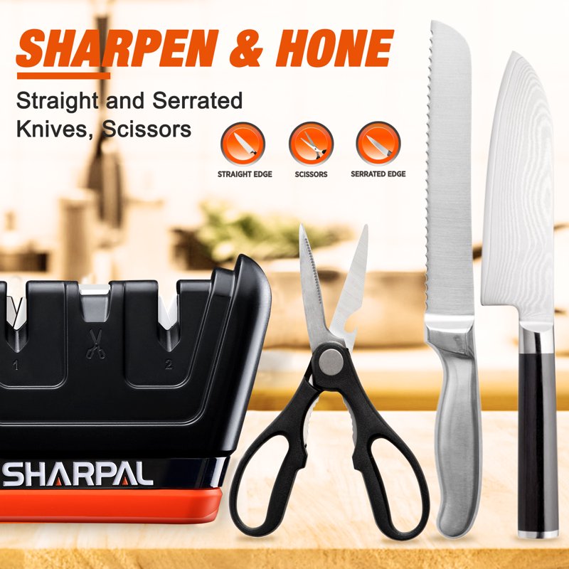 Sharpal 206N 3-in-1 Knife & Scissors Sharpener - 3-In-1 Fashion Version