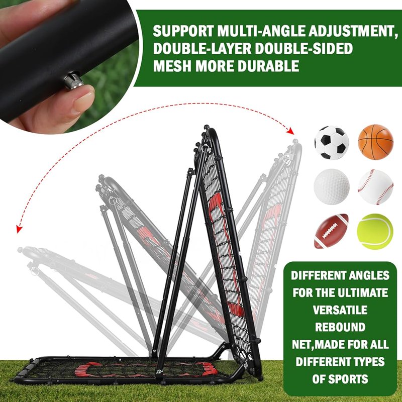 Ball Game Rebounder Net for Pitching and Shooting Practice, Indoor & Outdoor Training Aid