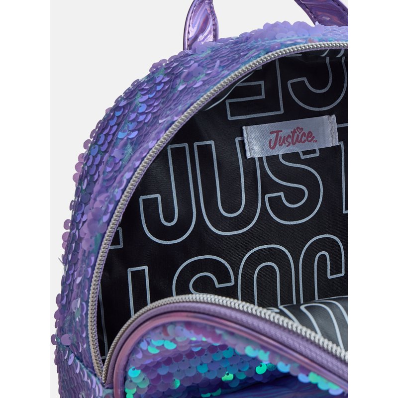 Girls Mini Backpack with Sequin and Pom-Pom Details, Adjustable Straps - Multiple Colors