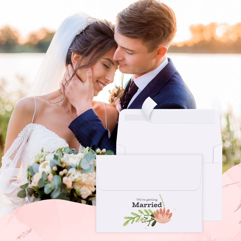 White Envelopes for Invitations and Photos - Self-Sealing A6 Pack of 250