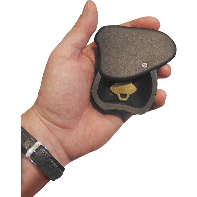 Large Slot Rock Key Box - Weather-Resistant Garden Safe with Secure Cover