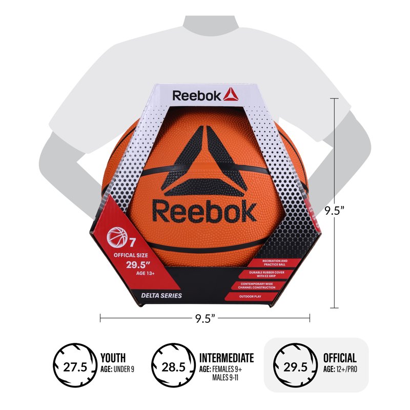 Outdoor Rubber Basketball Size 7 for All-Weather Play – Rebound & Grip