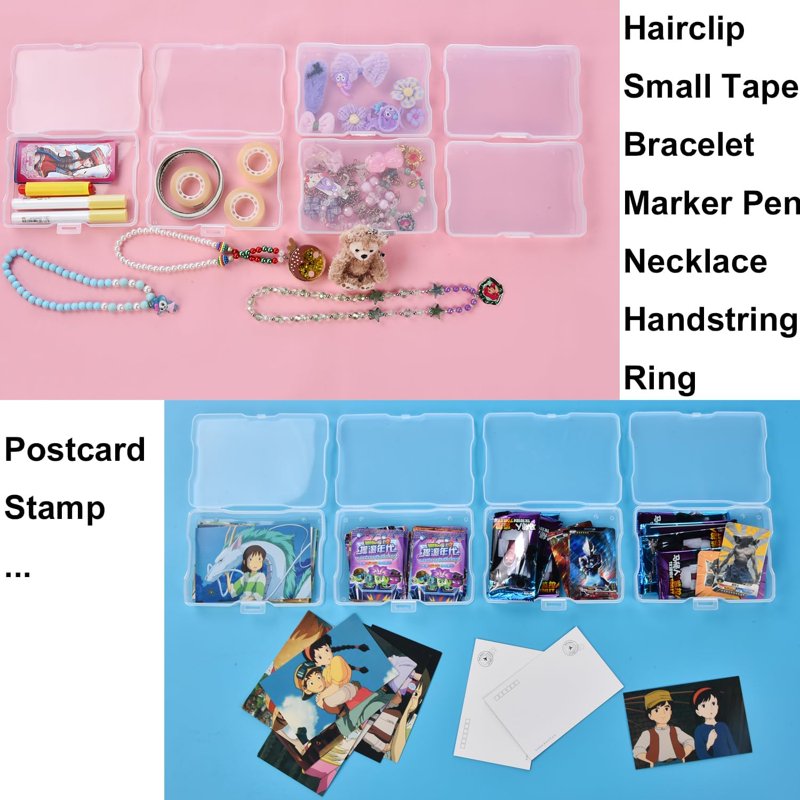 Multi-Functional Photo Storage Box with 16 Clear Photo Cases, Portable Organizer for Pictures, Crafts, and Office Supplies