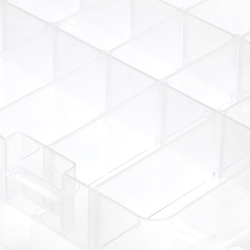 Thread Storage Box Organizer with 48 Compartments and Removable Dividers