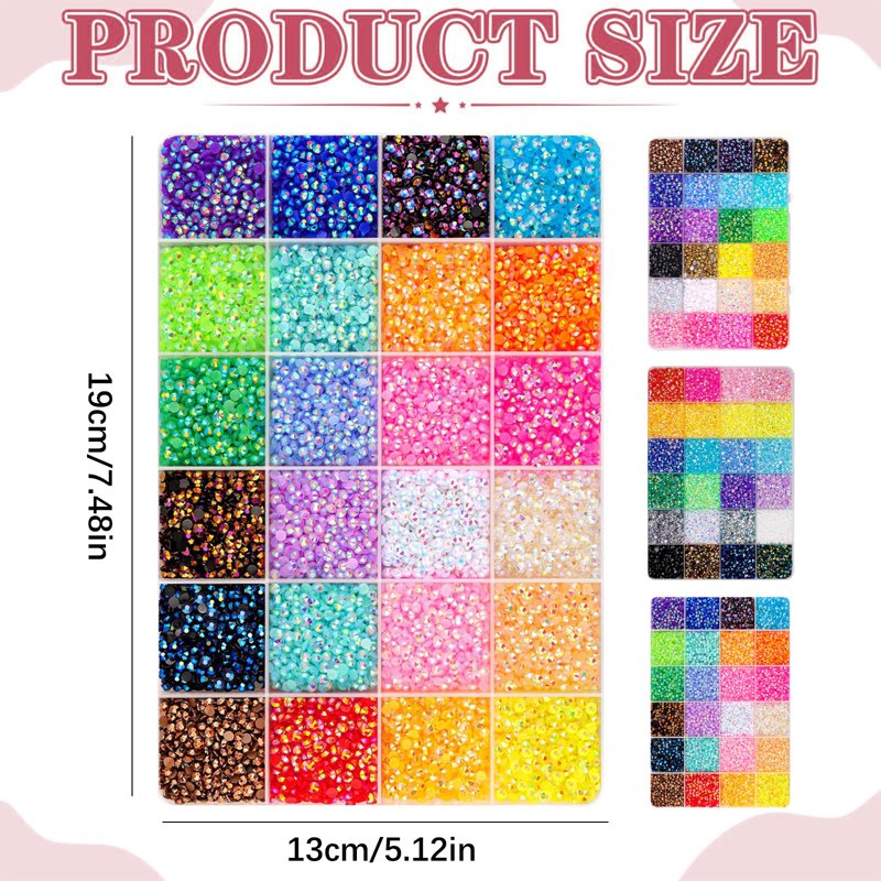 Mixed Color Resin Beads Jewelry Making Kit - 40 Colors, 3mm Flat Gems, Craft Supplies