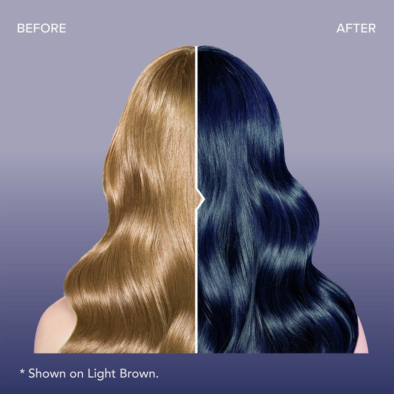 Semi-Permanent Blue Hair Dye Kit - Vibrant Indigo for Brunettes and Blondes
