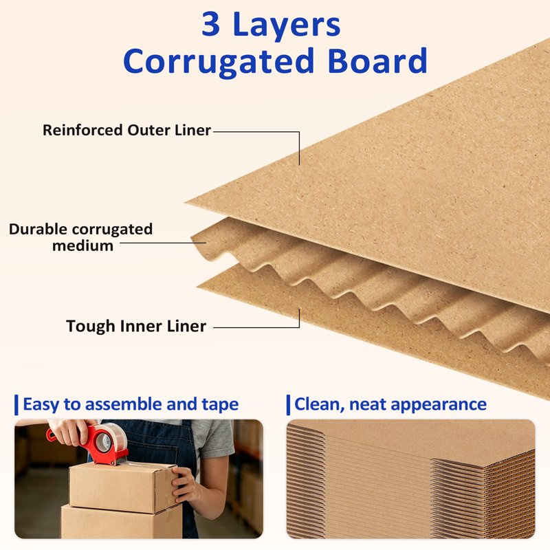 Small Shipping Boxes 4x4x4 Inches Brown Cardboard Pack of 25 for Packing & Mailing