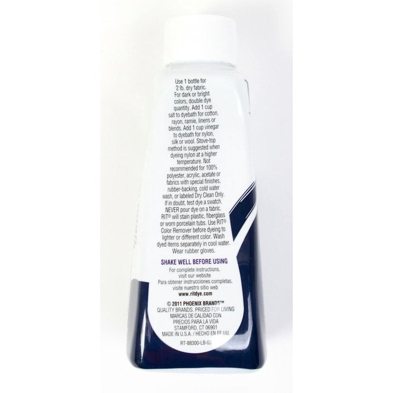 All-Purpose Liquid Fabric Dye Navy Blue 8 Fl Oz Pack of 2