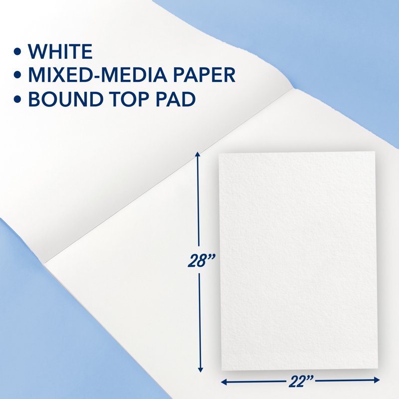 Heavyweight Sketch Pad 22x28 Inches - Mixed Media Paper for Artists, 15 Sheets