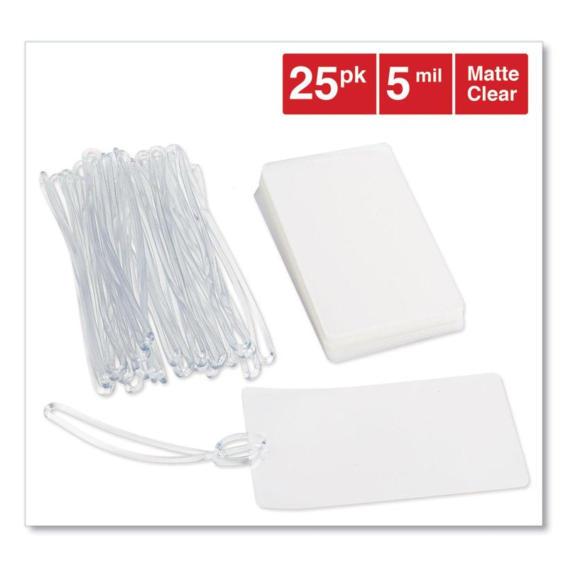 Gloss Clear Laminating Pouches 2.5 x 4.25 Inches, 5 Mil Thickness - Pack of 25