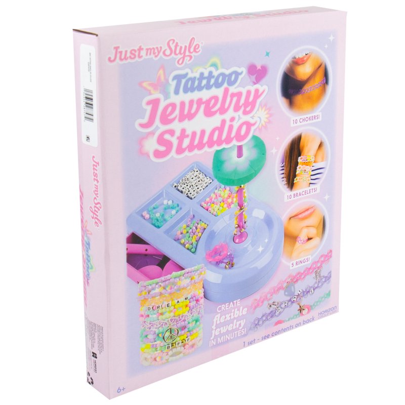 Stretchy Tattoo Jewelry Kit for DIY Chokers Bracelets Rings - 25 Pieces