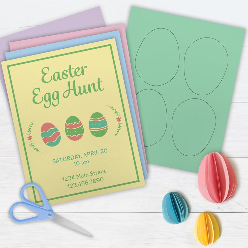 Assorted Pastel Craft Paper Pack for Easter & Seasonal Projects - 300 Sheets 8.5x11
