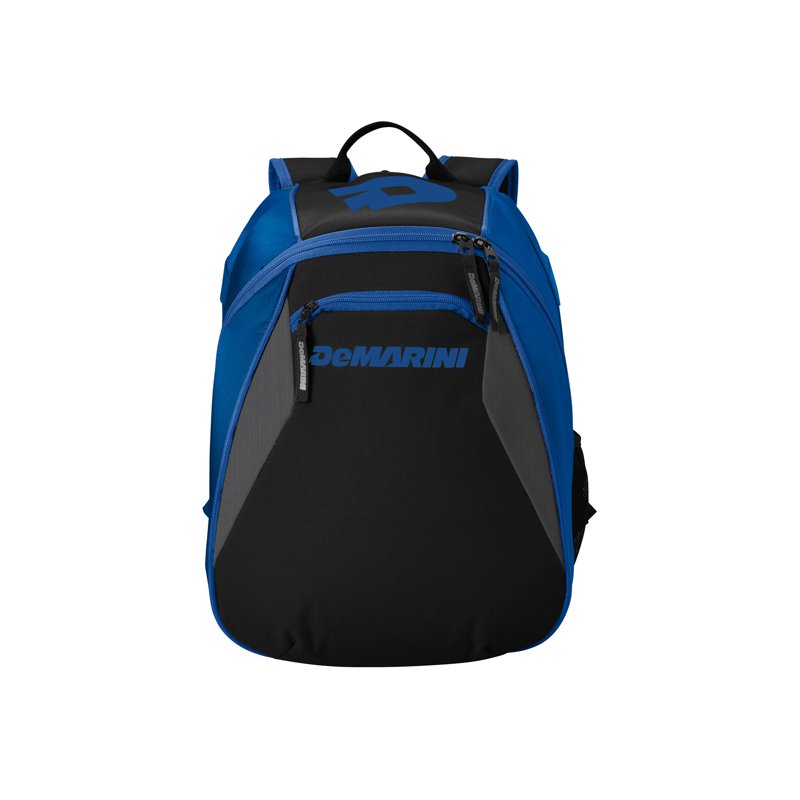 Junior Sports Backpack with Helmet and Bat Sleeves - Royal, Black, White