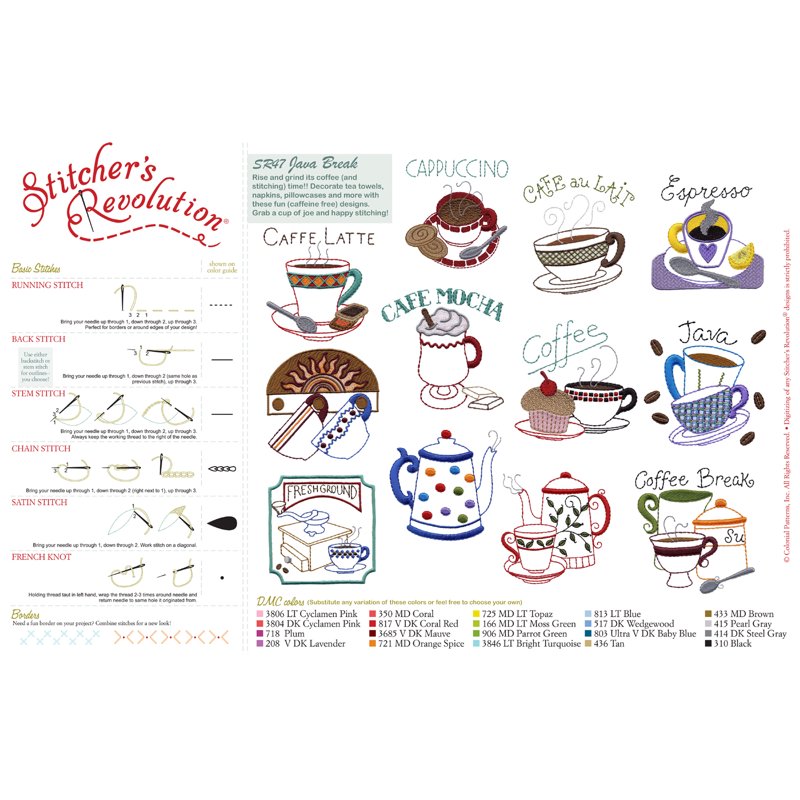 Embroidery Transfer Patterns Pack - 12 Designs for Needlecrafts
