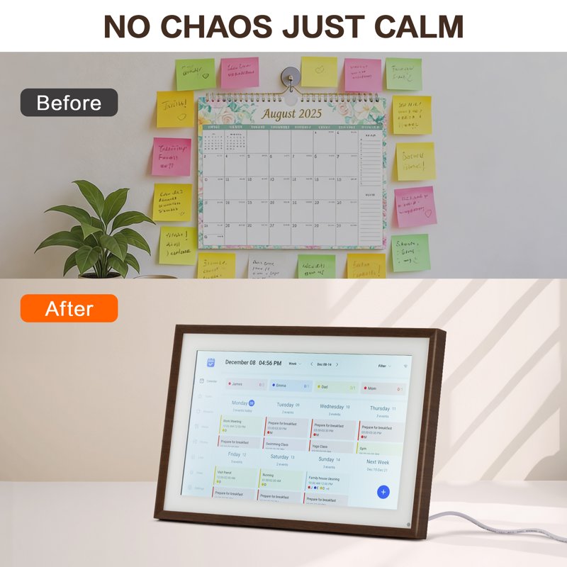10.1" Smart Digital Calendar & Photo Frame — Family Scheduling & Chore Planner