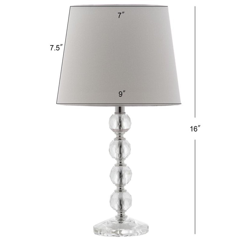 Set of 2 Crystal Table Lamps with USB Ports - Clear/Chrome