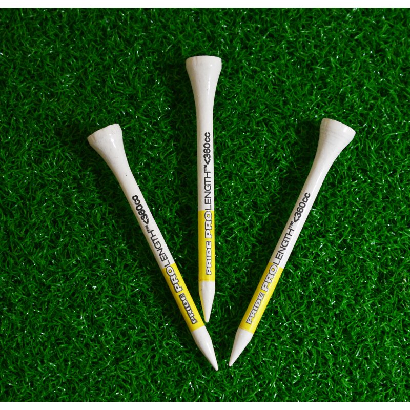 Color-Coded Wooden Golf Tees - 2.75 Inch, 100 Pack for Golf Performance